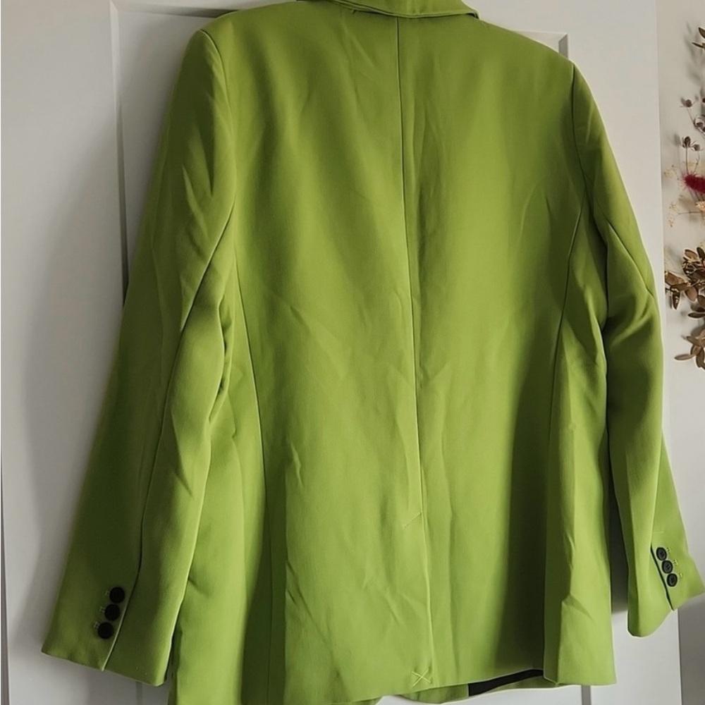 Dynamite Lime Green Women's Blazer Pantsuit Jacket - Picture 4 of 9